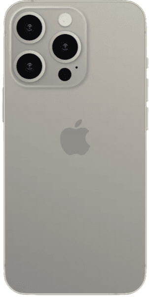 iPhone 15 Pro Max – front, bagside og sideprofil